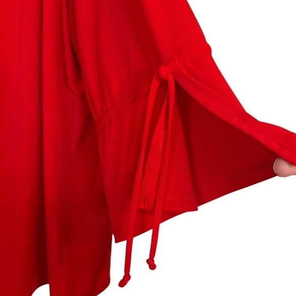 ❤️‍🔥Ellen Tracy Red Blouse with Ring Accent - Picture 5 of 7